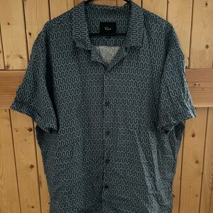 Rails - Men's Blue Patterned Shirt by